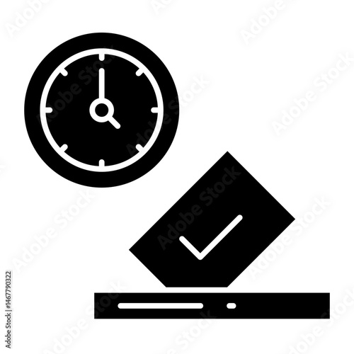 Early Voting glyph icon