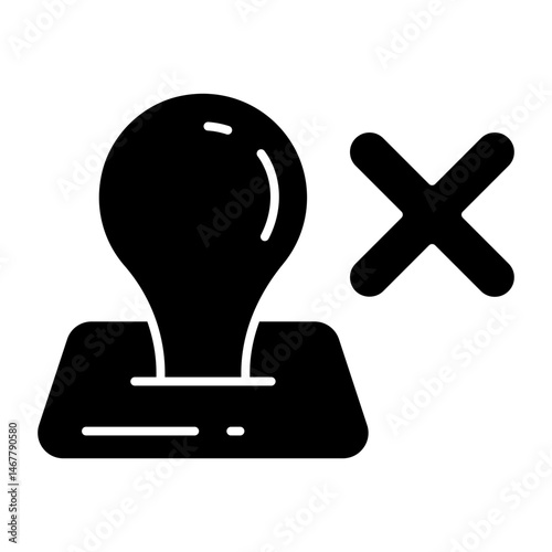  Rejected Stamp glyph icon