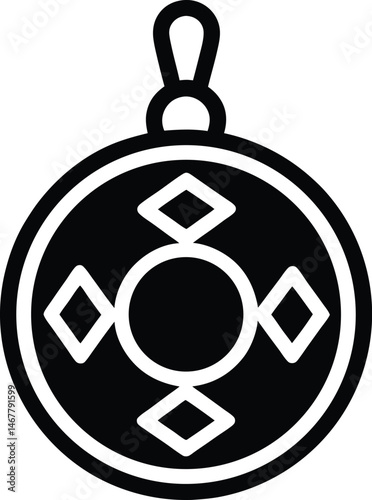 jade pendant icon vector illustration