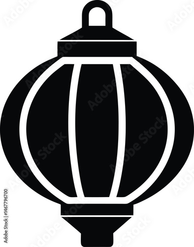 paper lantern icon vector illustration