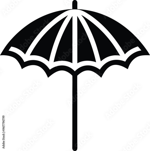 paper parasol icon vector illustration