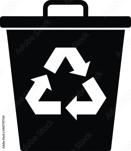recycling bin icon vector illustration