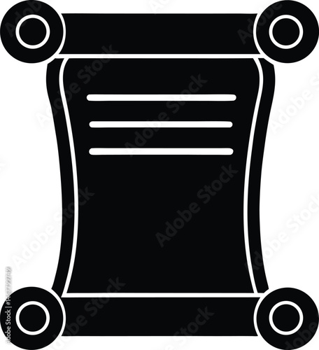 scroll case icon vector illustration