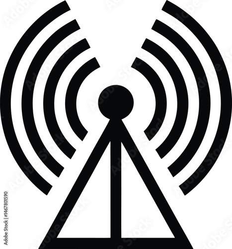 signal interference icon vector illustration