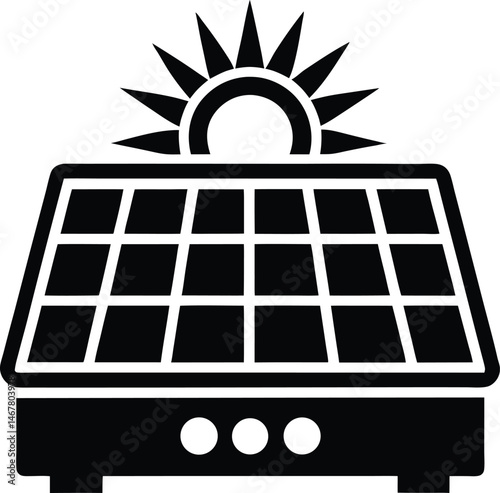 solar inverter device icon vector illustration