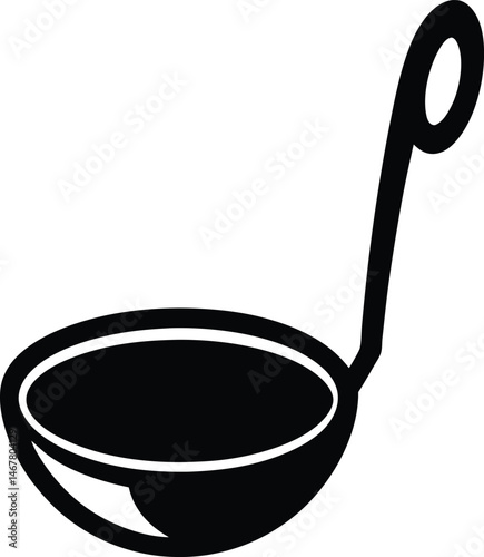 soup ladle utensil icon vector illustration