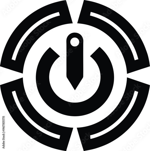 system reboot restart icon vector illustration