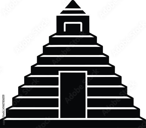 Temple Stair Icon Vector Illustration