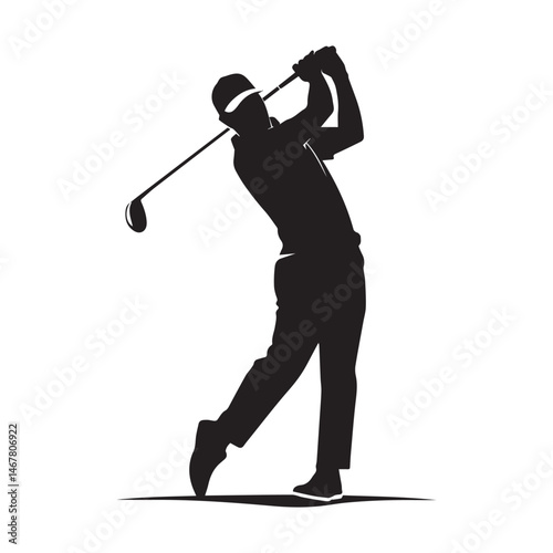 A Golfer in Action