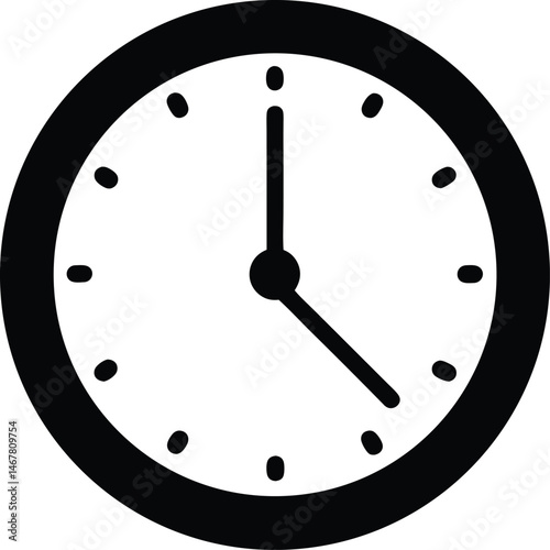 wall clock icon vector illustration
