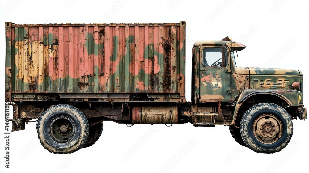 Fototapeta premium Spacious Cargo Truck with Large Container for Efficient Transportation and Logistics