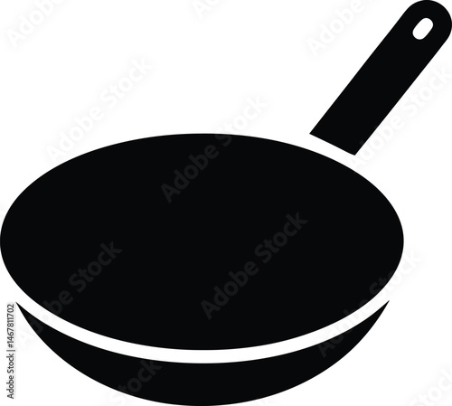 wok pan icon vector illustration