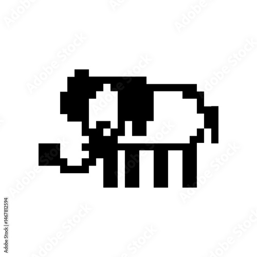 pixel elephant icon