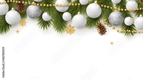Festive Merry Christmas and Happy New Year Background Xmas Design