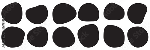 Blob shapes colorful collection vector design elements isolated. Abstract stains shape vector set