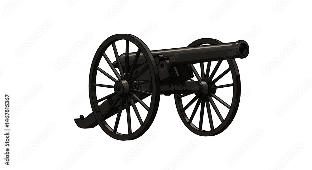 Fototapeta premium Black antique cannon image