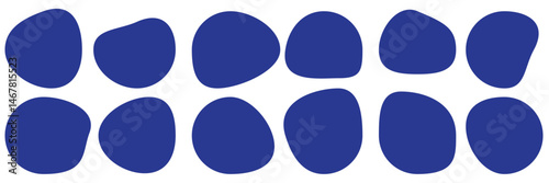 Blob shapes colorful collection vector design elements isolated. Abstract stains shape vector set