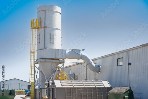Industrial cyclone separator used for air pollution control of particulate mater 