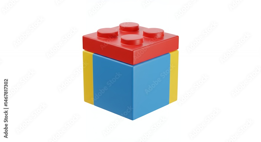 Fototapeta premium Colorful block gift box