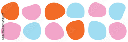 Blob shapes colorful collection vector design elements isolated. Abstract stains shape vector set