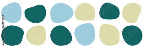 Blob shapes colorful collection vector design elements isolated. Abstract stains shape vector set