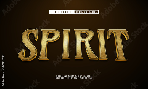 Editable spirit text effect with elegant, clean, and modern style design.