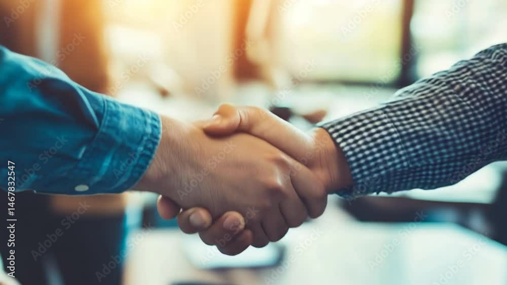 Successful Partnership: Close-Up of a Firm Handshake Between Two Business Associates Successful Partnership: Close-Up of a Firm Handshake Between Two Business Associates