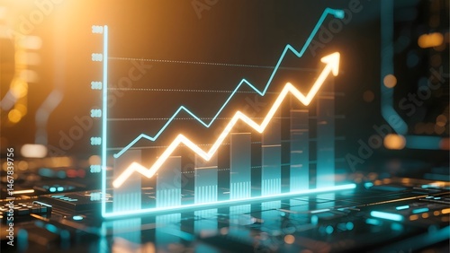 Growing Business Graph Displays Success