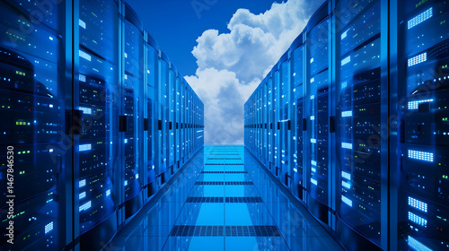 Seamless Data Migration to the Cloud, seamless data migration to the cloud with an image showing data being transferred from on-premises servers to cloud storage