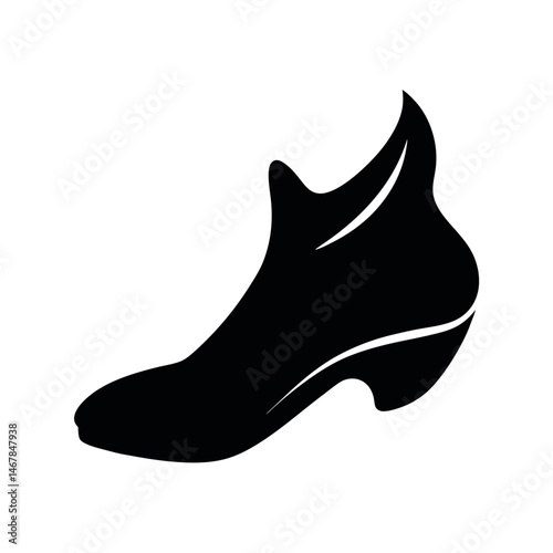 Ballet Dance Shoe Tattoo Vector Art