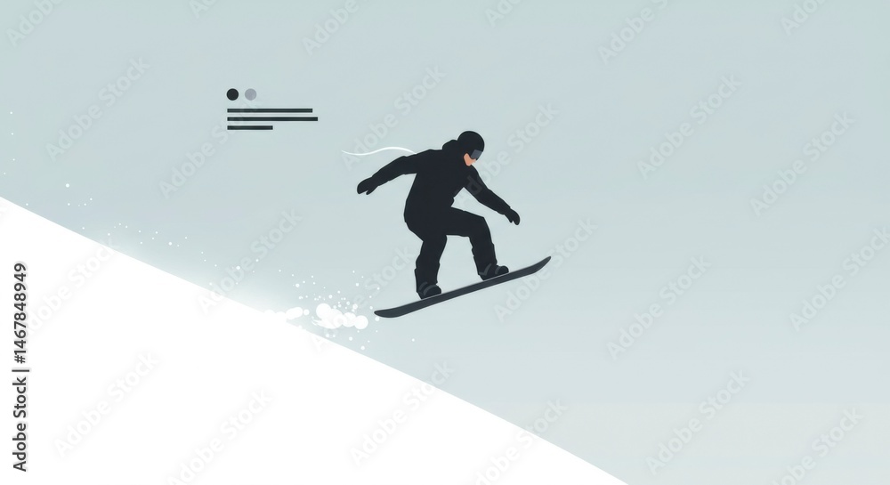 Fototapeta premium Snowboarder in mid-air