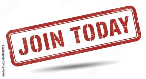 Join Today rubber stamp illustration showing text
