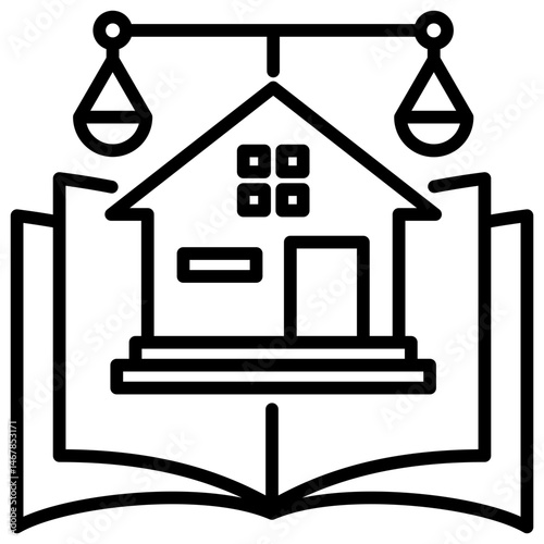 Trust And Estate Law Line Icon