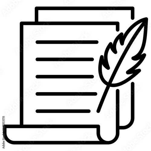 Testament Line Icon