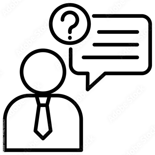 Opinion Line Icon