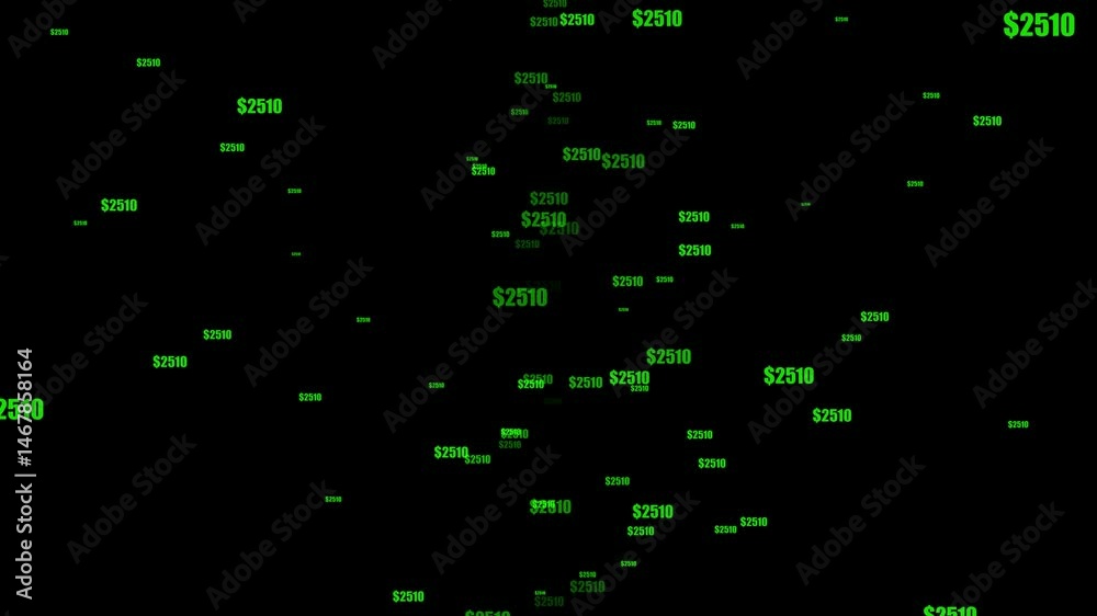 cc particle world black background animation . dollar 5000 from 0 . 