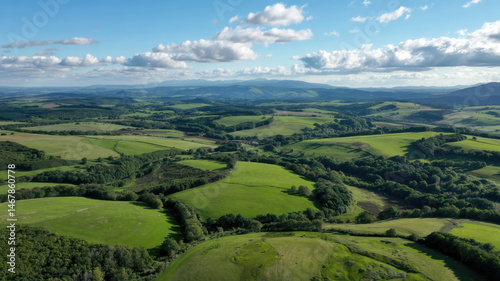 Aerial View of Patchwork Farmland