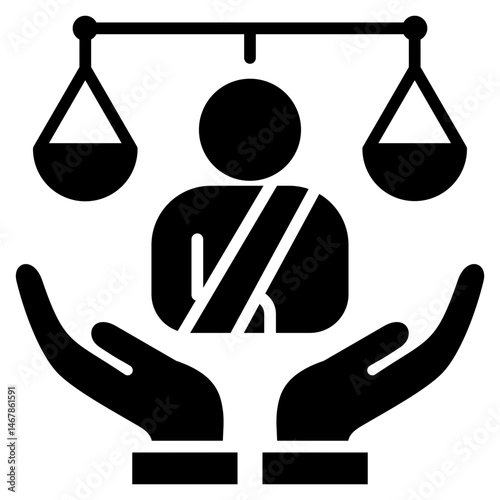 Personal Injury Glyph Icon