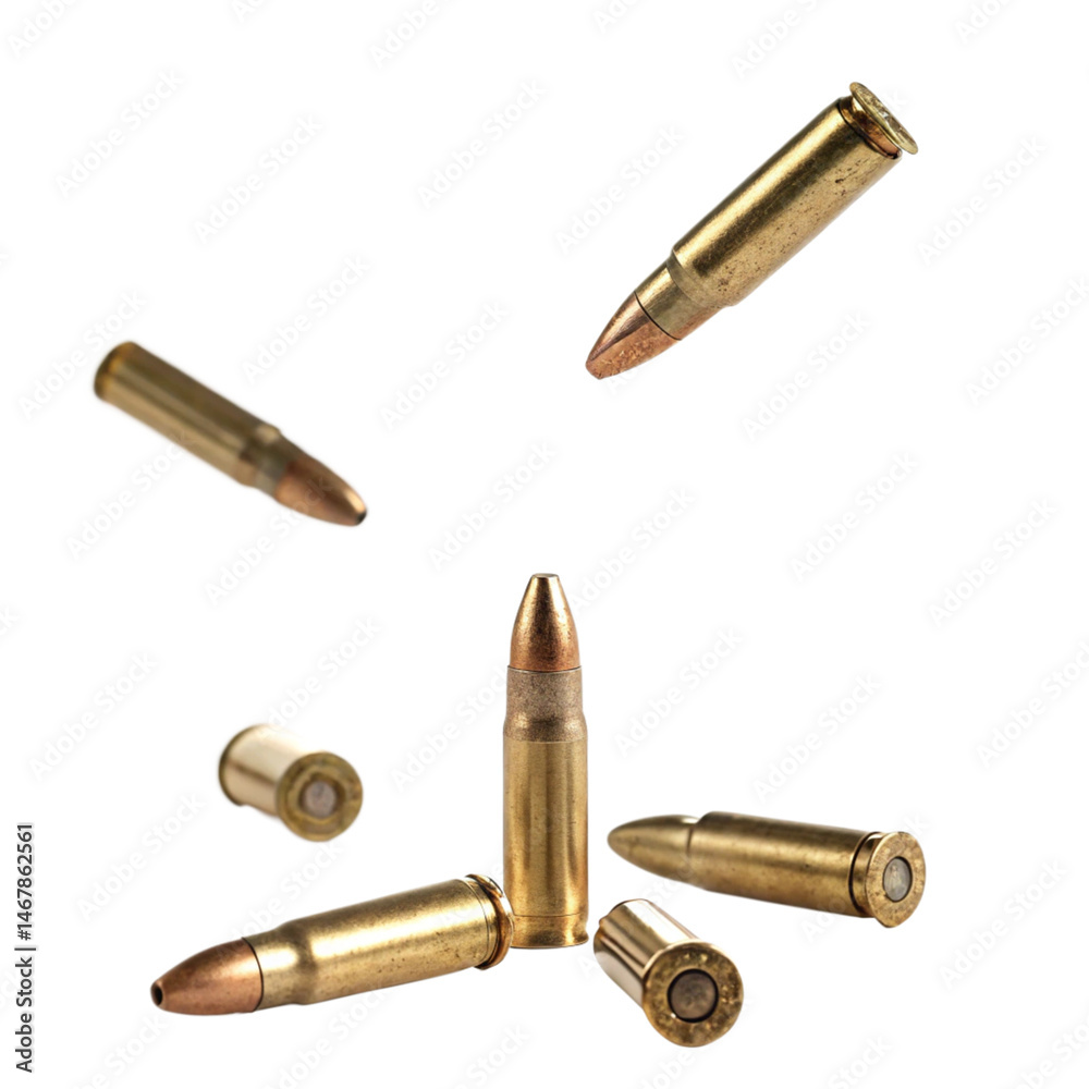 Fototapeta premium bullet falling cut out