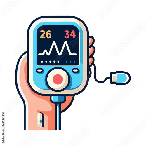
pulse oximeter illustration design