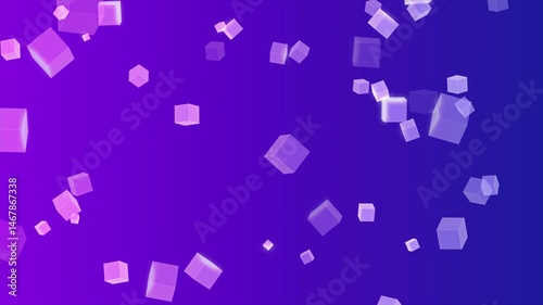 a purple background with many small cubes