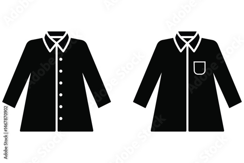 T-shirt vector icon set. Clothing symbol. Tee logo for mobile concept and web design.