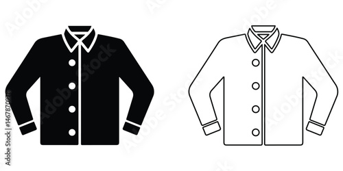 T-shirt vector icon set. Clothing symbol. Tee logo for mobile concept and web design.