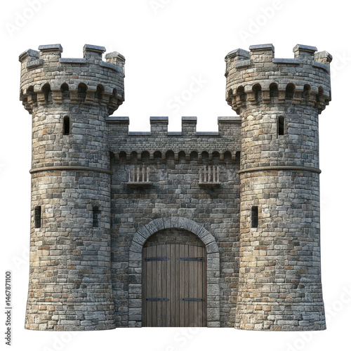 Stonewall Fortress isolated on transparent background.