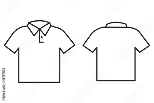 T-shirt vector icon set. Clothing symbol. Tee logo for mobile concept and web design.