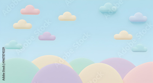 vector background with clouds