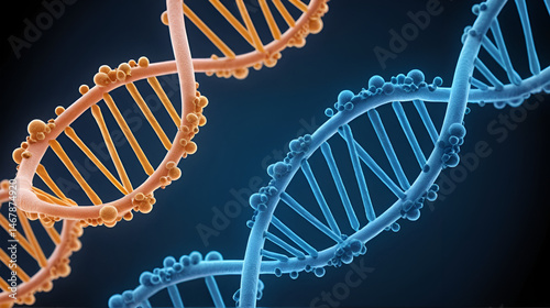 The focus picture of Mutation site at the DNA double stand