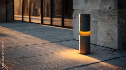 Wallpaper Mural Textured Composite Cylinder Casting Shadows on Concrete Base – Immersive Still Life Visual for Sustainable Design and AI-Driven Branding Torontodigital.ca