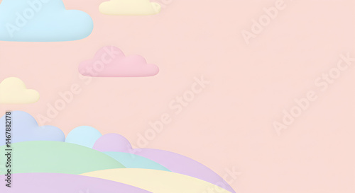 pink background with pink clouds