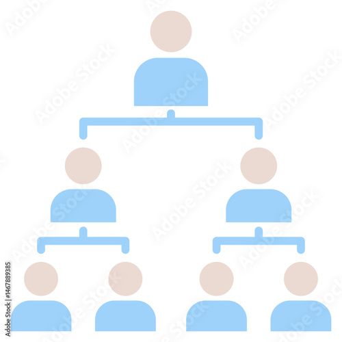 Organization Structure Flat Icon